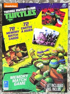 Teenage Mutant Ninja Turtles Memory Match Game TMNT TMNTS Mint Cards